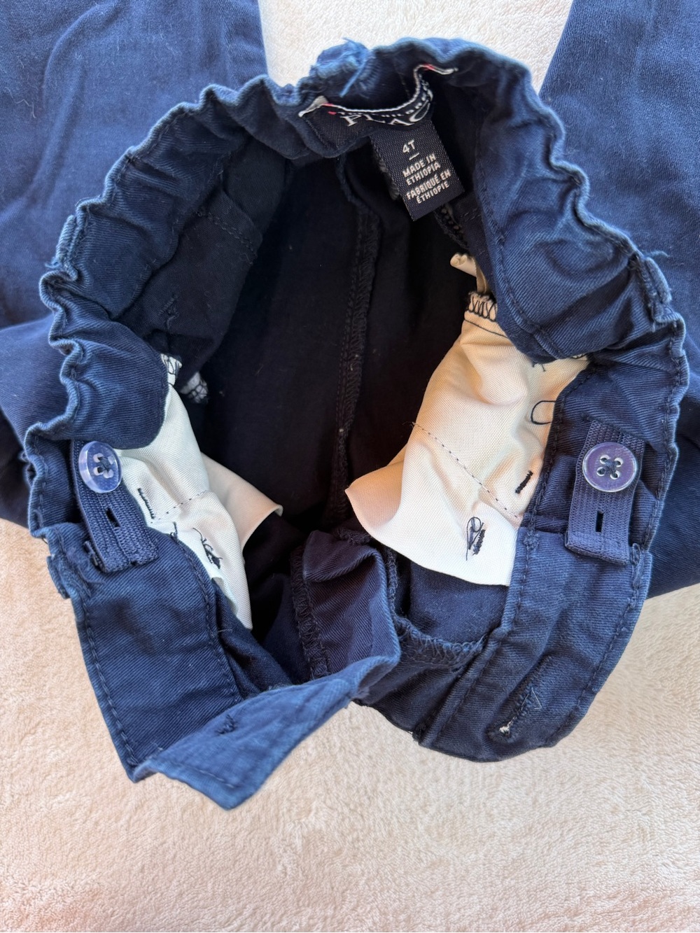 Uniform-Girls Light Blue Polo Top and Navy Pants Set Size 4T - Picture 9 of 11